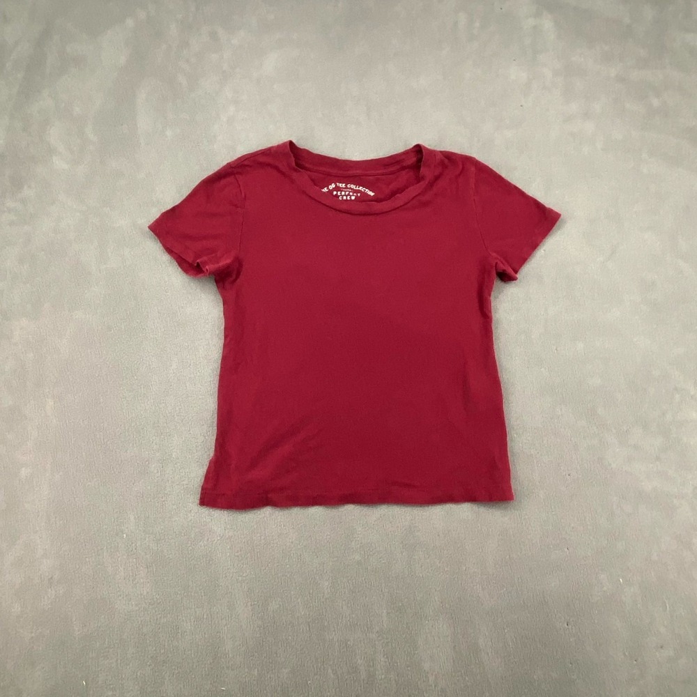 Aeropostale The OG Tee Collection Womens XS Burgundy Short Sleeve Babydoll